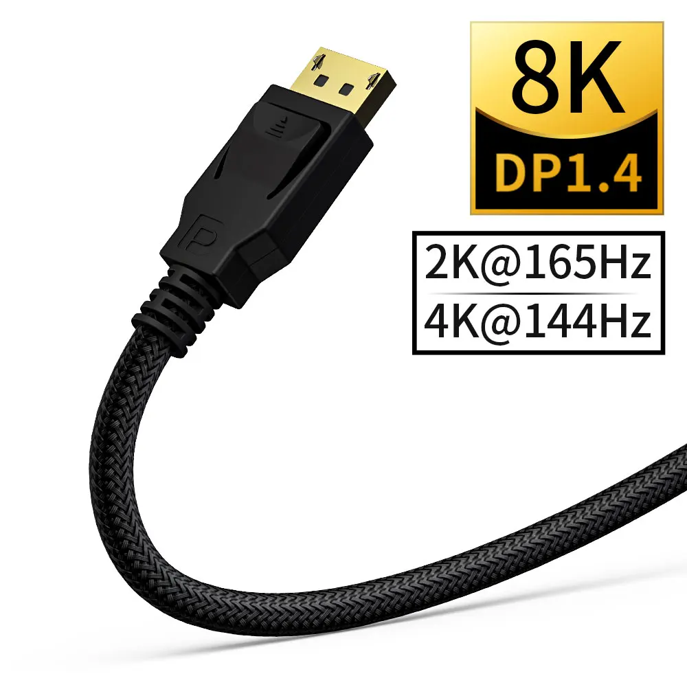 Displyport DP 1 4 2 кабели с поддержкой 8K 60 Гц 4K 144 потоковое сжатие 32 Гбит/с бит HDR для