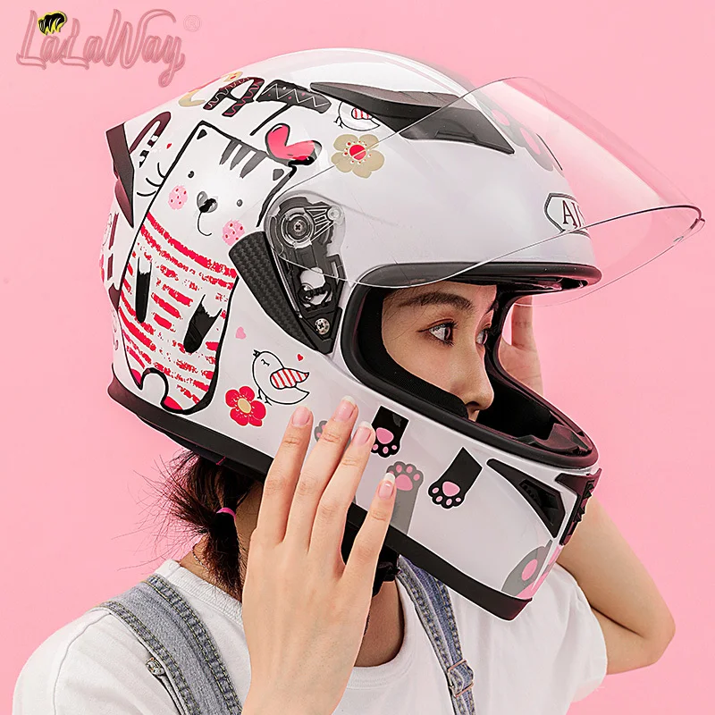 Мотоциклетный шлем на все лицо для уличного велосипеда со съемным зимним шарфом