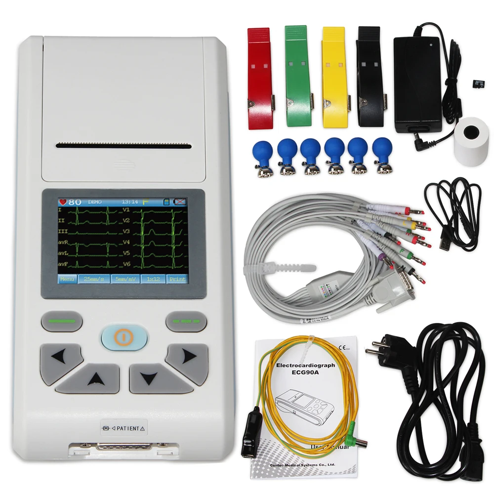 

Сенсорный экран ECG90A EKG ECG одноканальный с 12 контактами