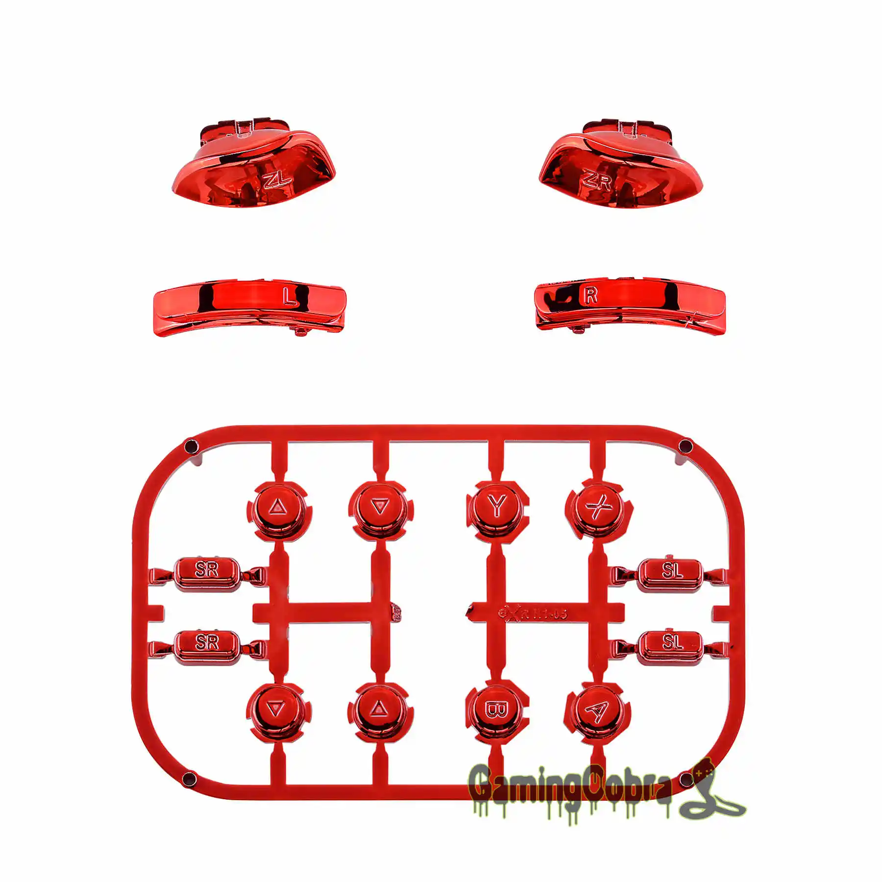 Chrome Red Сменные Клавиши направления ABXY SR SL L R ZR ZL триггер полный набор кнопок с инструментами для nintendo Switch Joy-Con - Цвет: Chrome Red