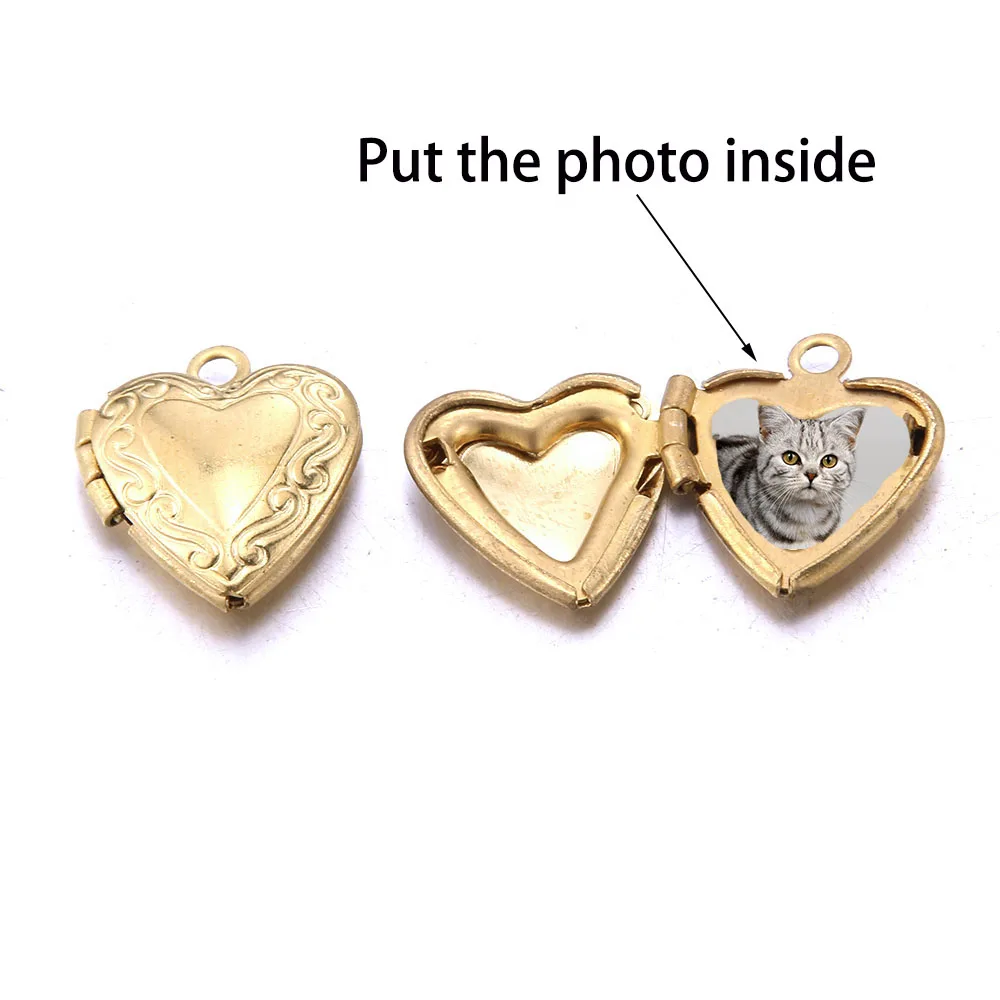 Медные аксессуары с лазерной гравировкой в форме сердца оптовая продажа женские