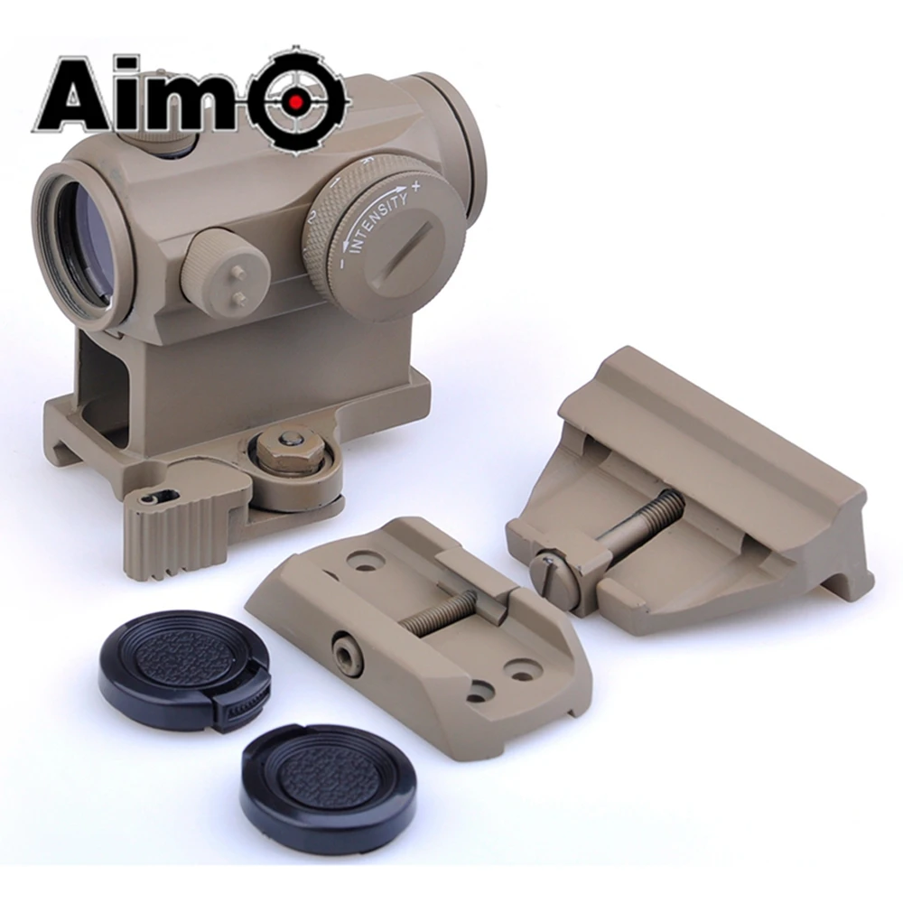 Тактический прицел Aim-O T1 красный/зеленый точечный прицел с креплением QD/низкое крепление/Вертикальное Крепление со смещением T-1 AO5031 охотничья оптика