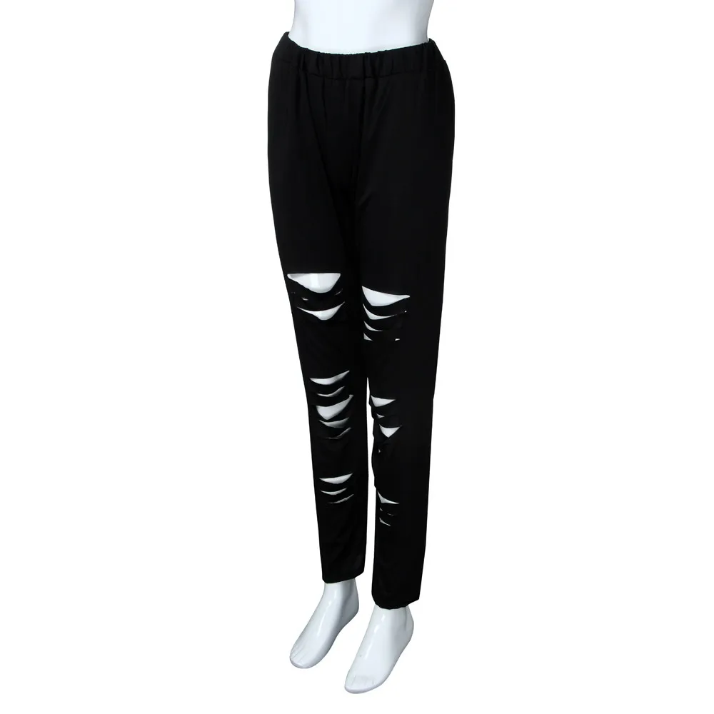 

ISHOWTIENDA fitness roupa feminina Fashion Plus Size Womens Sexy Leggings Trousers Yoga Sport Hole Casual Pants