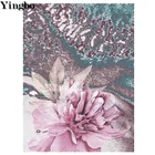 5d алмазная живопись абстрактная живопись цветок Алмазная мозаика полная дрель квадратный круглый розовый цветок Алмазная вышивка крестиком