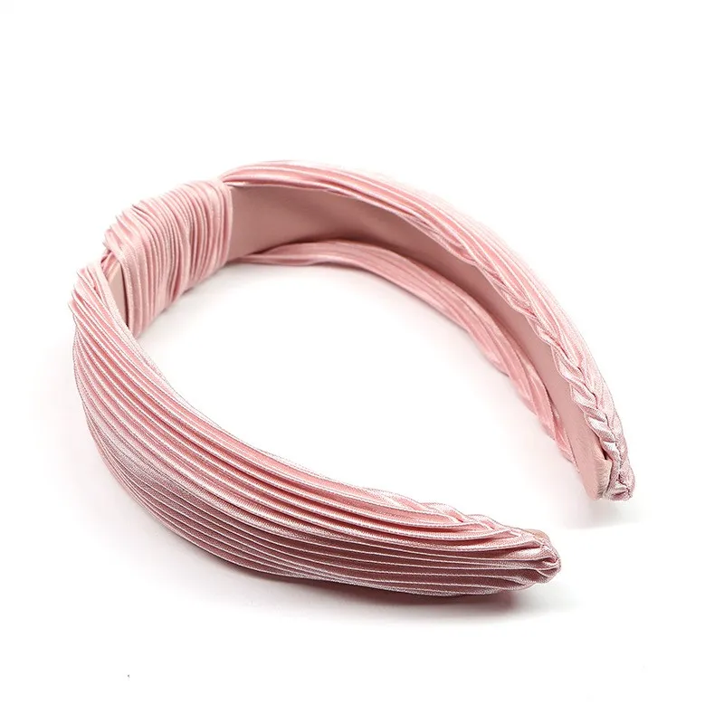 

Pink Headband Knot Hair Hoop for Women Simple Cross Stripe Girls Hairband Accessories Lady Bow Hair Hoop