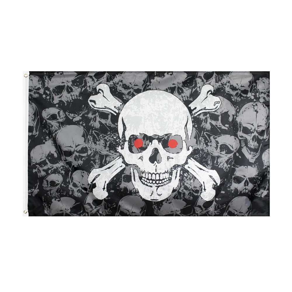 Флаг с черепом jolly roger 90*150 см | Дом и сад