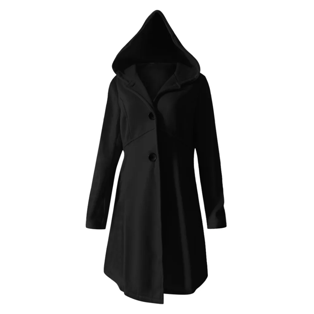 Зимнее женское пальто manteau femme, накидка с капюшоном, элегантное женское Шерстяное Пальто с карманами на талии, abrigo mujer casaco feminino