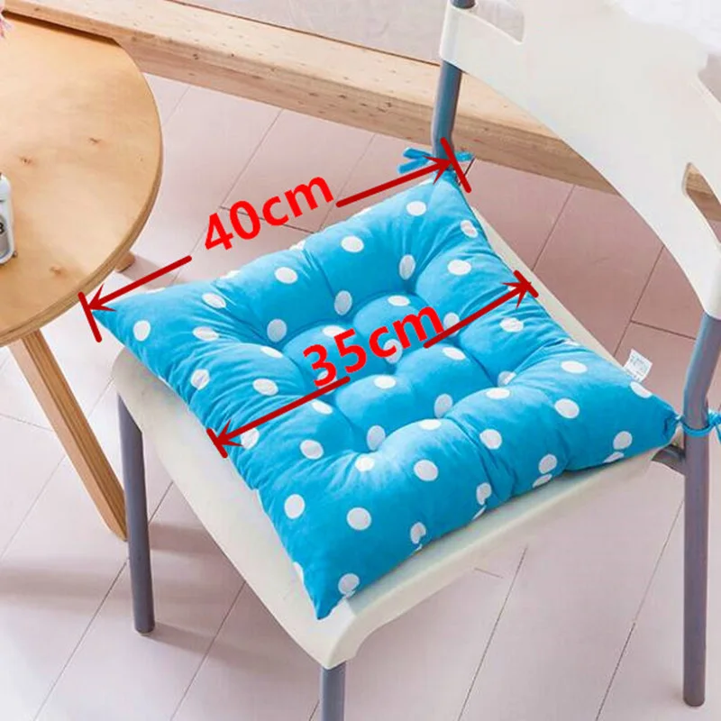 

40x40cm Home Soft Square Stripe Seat Cushion Back Cushion Tie on Chair Cushion Sofa Seat Cushion Car Pad Pillow Office Cushion