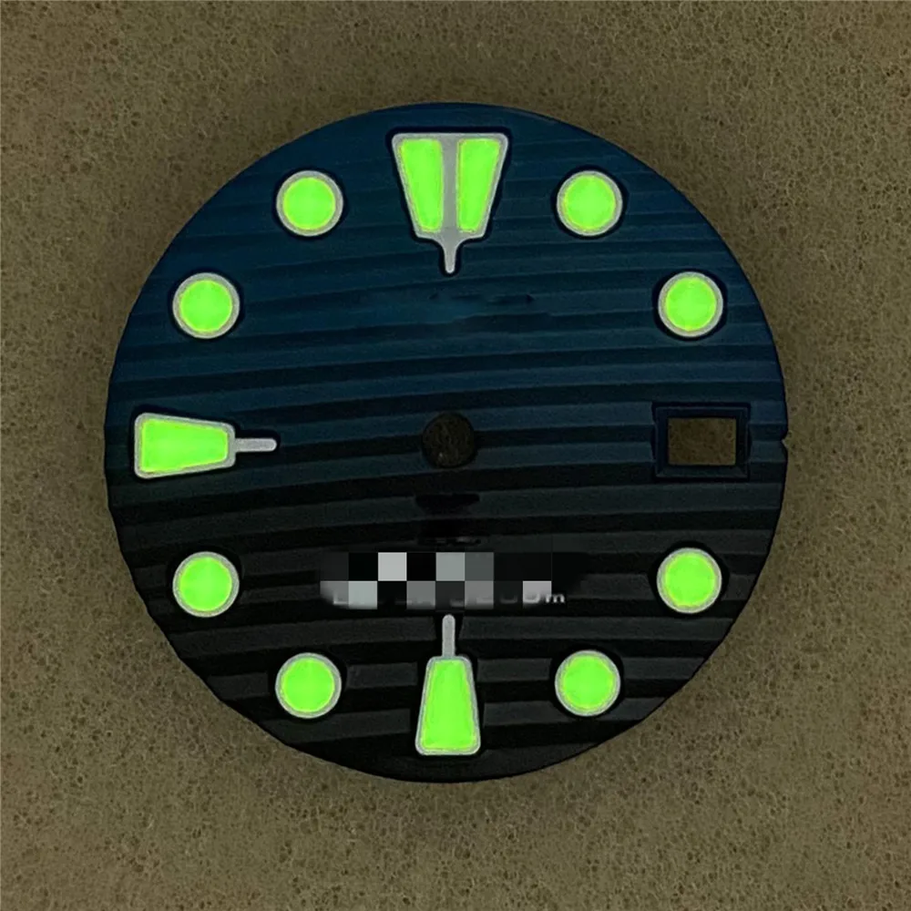 

Orange Green Luminous Watch Dial 28.5mm Black/Blue Two-Color Dial for NH35/NH36/4R36 Movement