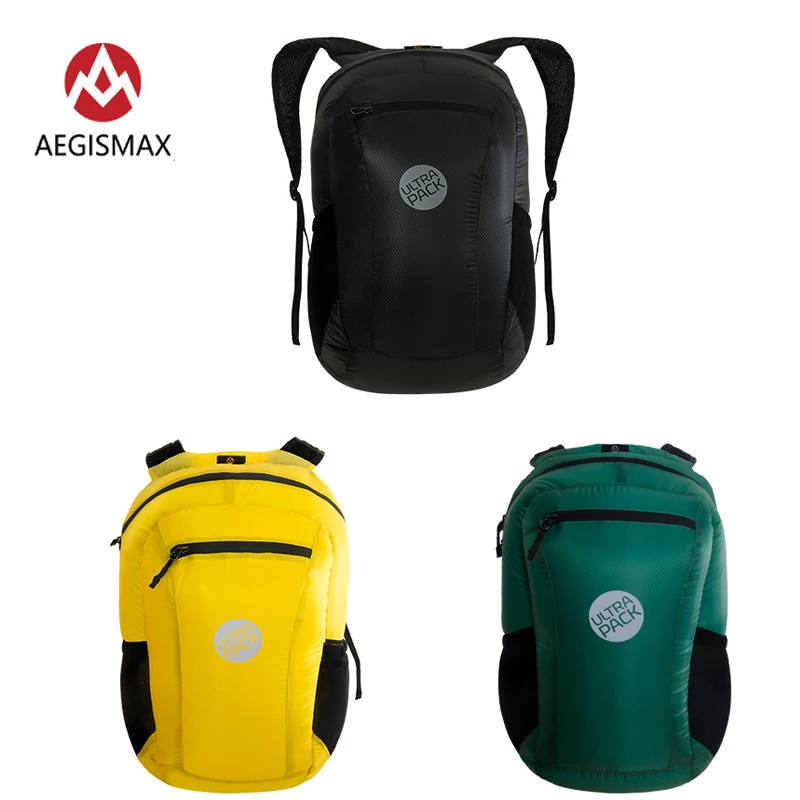 

AEGISMAX Waterproof 18L Lightweight Packable Backpack Foldable Ultralight Outdoor Folding Handy Travel Daypack Bag for Men Women