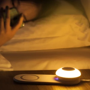 bedside lamp with mobile phone wireless charging led desk lamp separate magnetic touch dimming creative night light for bedroom free global shipping
