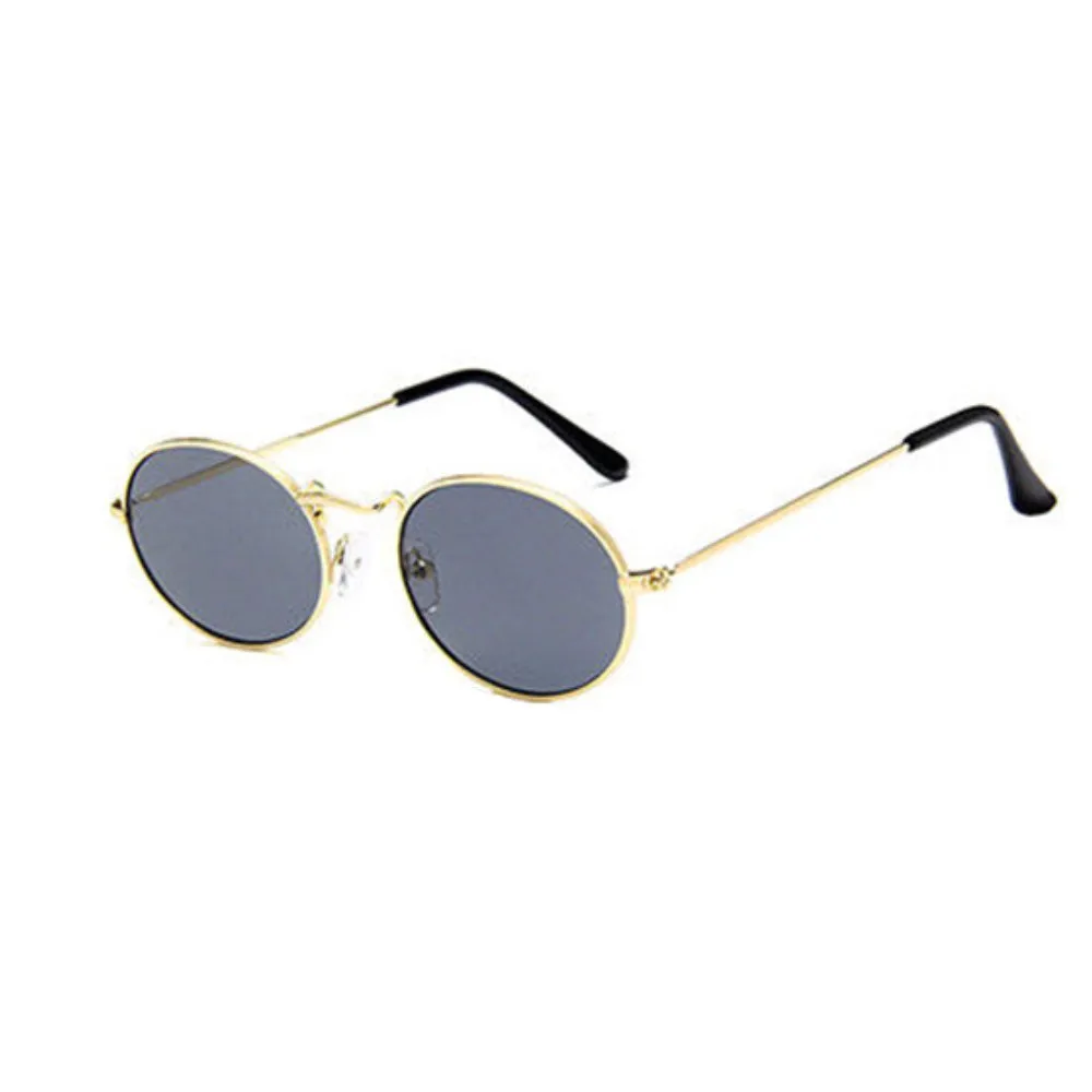 

unisex Vintage Retro Oval Sunglasses Ellipse Metal Frame Glasses Trendy Fashion Shades luxury femme outdoor UV400 Protection