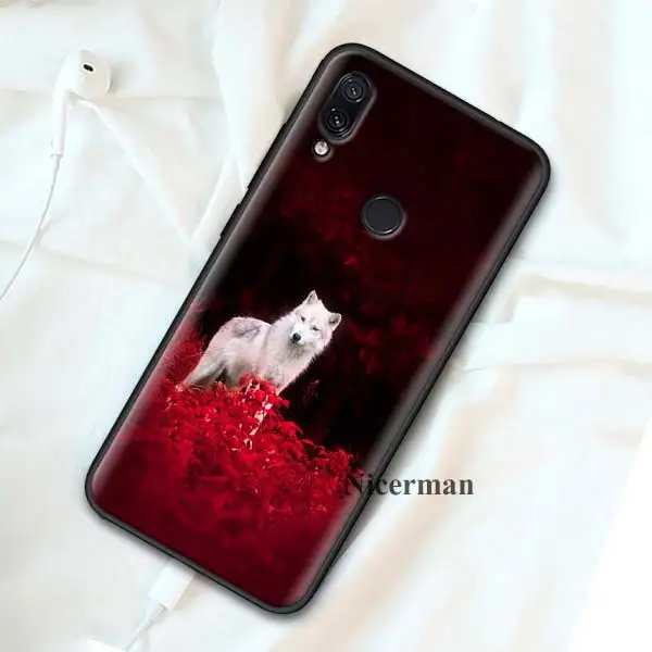 B02 Силиконовый чехол с бантом чехол для Redmi 8A 7 7A 6 6A 5 4X K20 Plus Pro S2 Y3 GO Примечание фотоаппаратов моментальной печати 8 7 7S 6 5 4X4 5+ волк на снежную погоду - Цвет: B02
