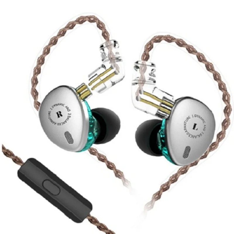 KB06 6 драйвер 2BA + 1DD HIFI Hybird технология в ухо наушники бас DJ бег спорт гарнитура Мини