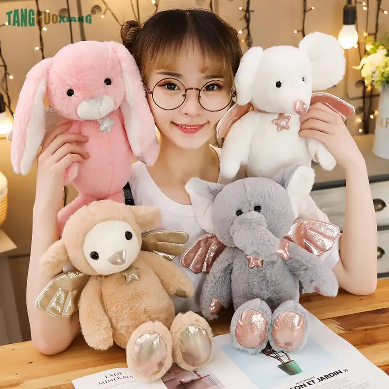 Игрушки в виде животных с плюшевой набивкой игрушки 40 см ангел кролик слон