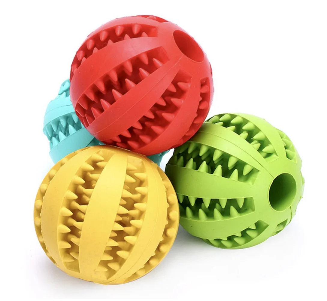 Мяч для жевания домашних животных Интерактивная эластичная игрушка Жевательные