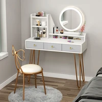 light luxury dressing table with led light bedroom simple storage cabinet one small wind dressing table table
