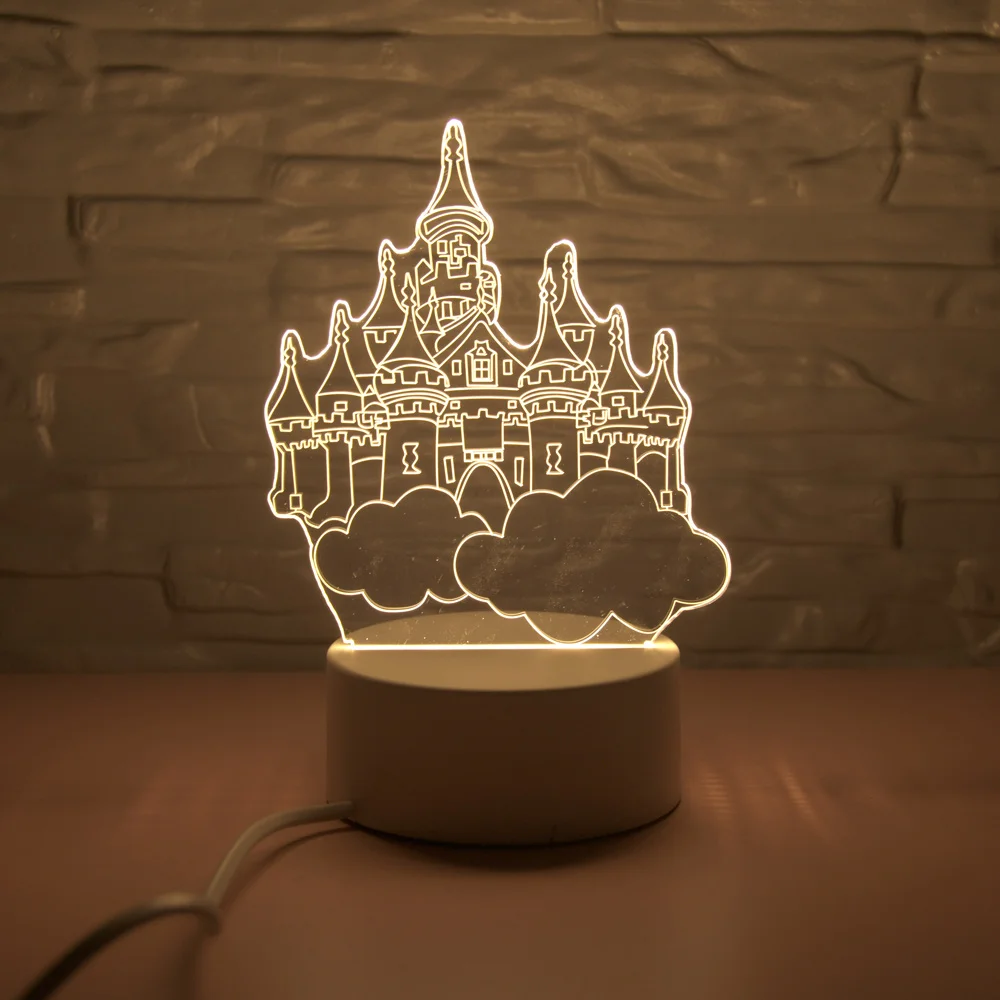 Новейшая креативная Светодиодная лампа Санта-Клауса 3D светодиодный оригинальная Ночная подсветка Иллюзия Ночная лампа 3D иллюзия Настольная лампа для дома декоративная