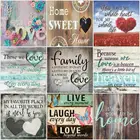 5D алмазная живопись для дома, милая семья, любовь, цитаты, мультфильм, полная выкладка, алмазная вышивка крестиком, мозаика, домашний декор