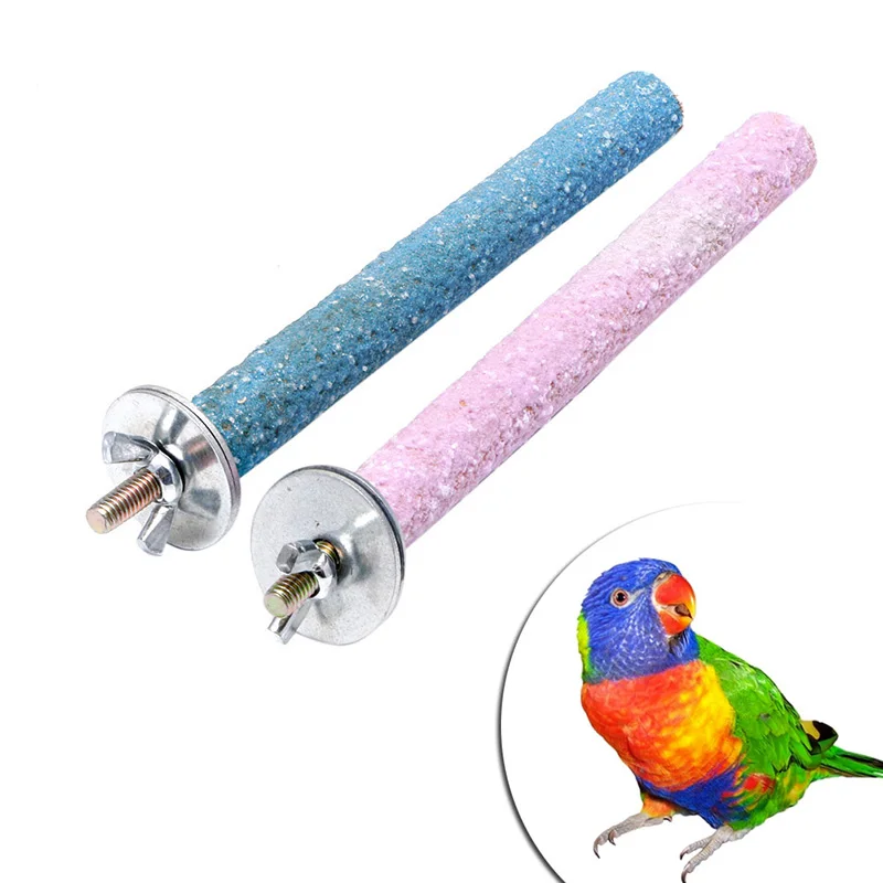 

Colorful Pet Bird Parrot Chew Paw Grinding Toys Harness Cage Clean Tool
