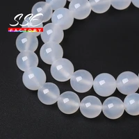 natural white agates stone beads carnelian round loose 4 6 8 10 12mm beads for jewelry making diy necklace bracelet accessories