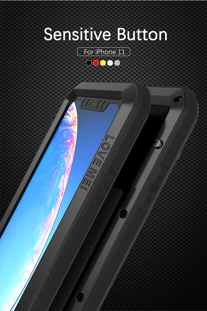 Gorilla glass) LOVE MEI мощный чехол для iphone 11 Pro Max X XS чехол для Max XR для iphone 8 6 6s 7 Plus водонепроницаемый алюминиевый чехол