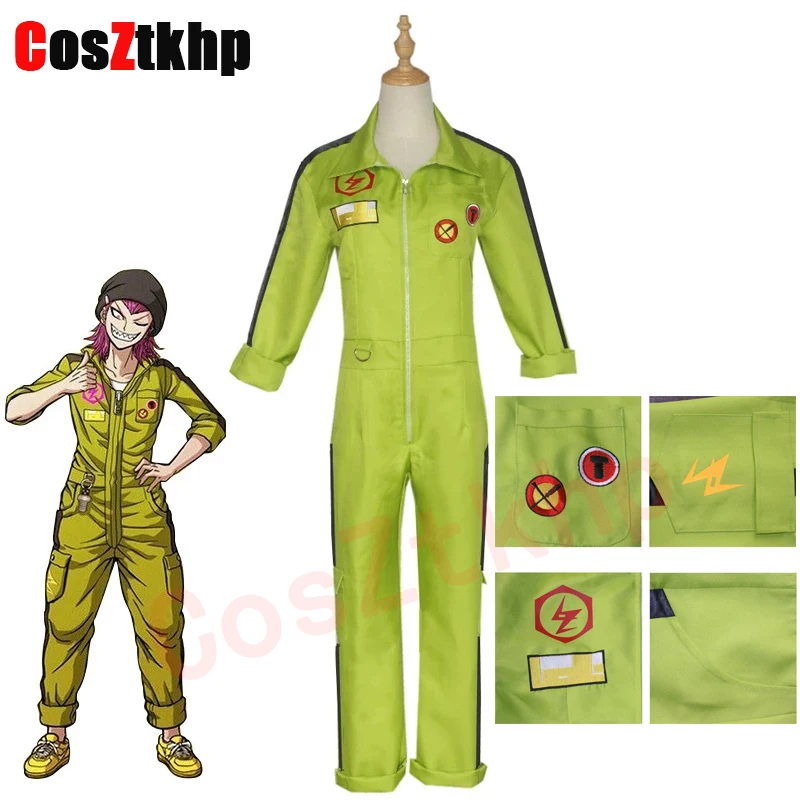 

Новинка 2021, костюм Kazuichi Souda Комбинезоны для косплея Danganronpa 2, боди для взрослых, унисекс, костюмы на Хэллоуин, карнавал, вечеринку, аниме