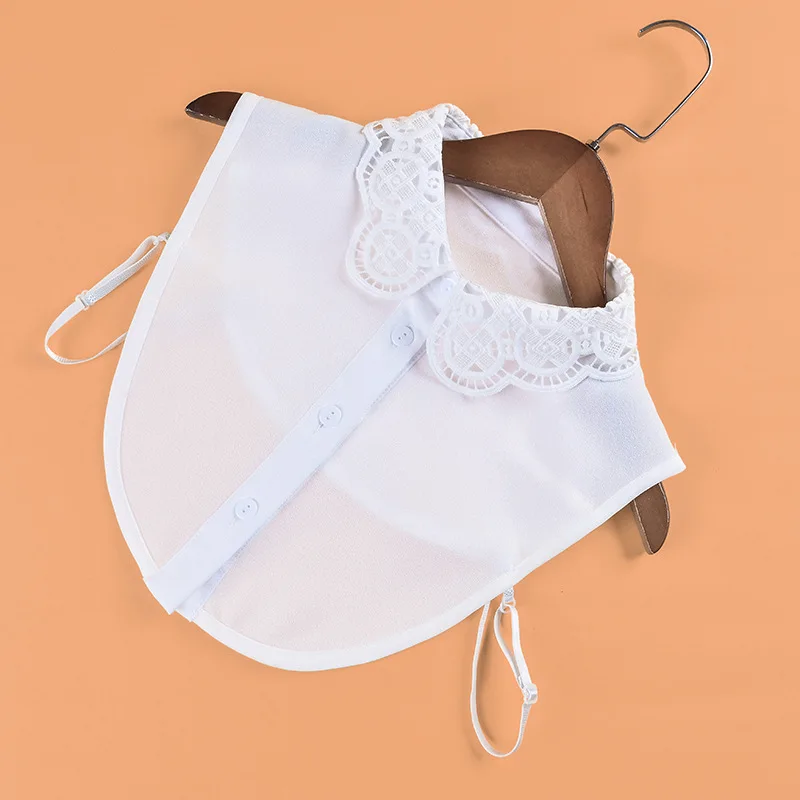 

Fashion Vintage Stand Fake Collar Shirt Women Lace Lapel Detachable Collars For Women Black False Collars Woman Half Shirt