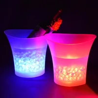 5l colorful led glowing ice bucket ktv bars wine champagne beer cooler barware hot sales