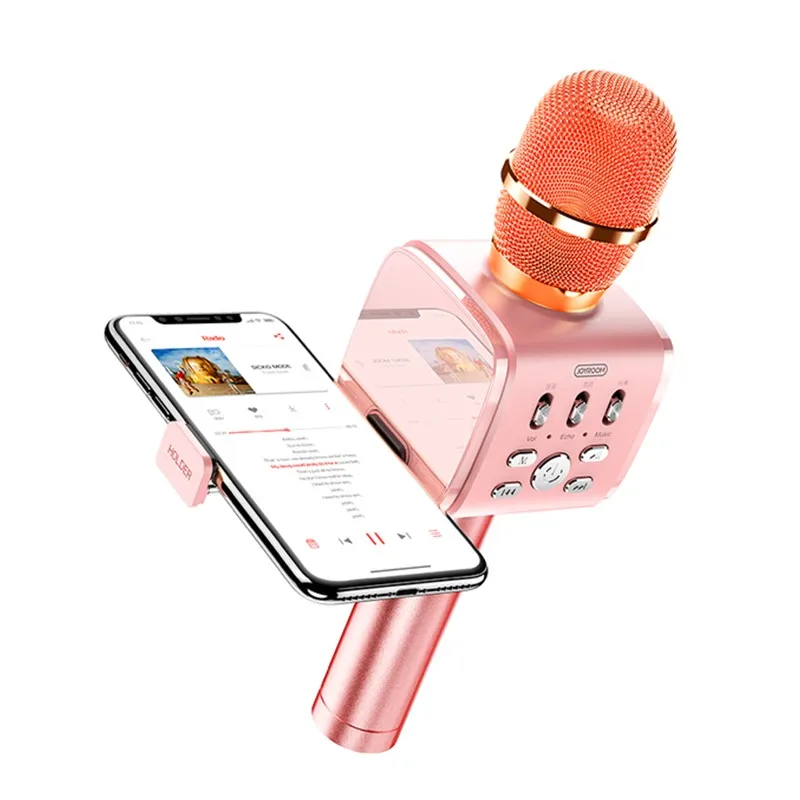 

JR-MC2 Bluetooth Microphone Handheld Bracket K Song Microphone Stereo Loudspeaker Portable Outdoor Mobile Phone Live Mic 32G TF