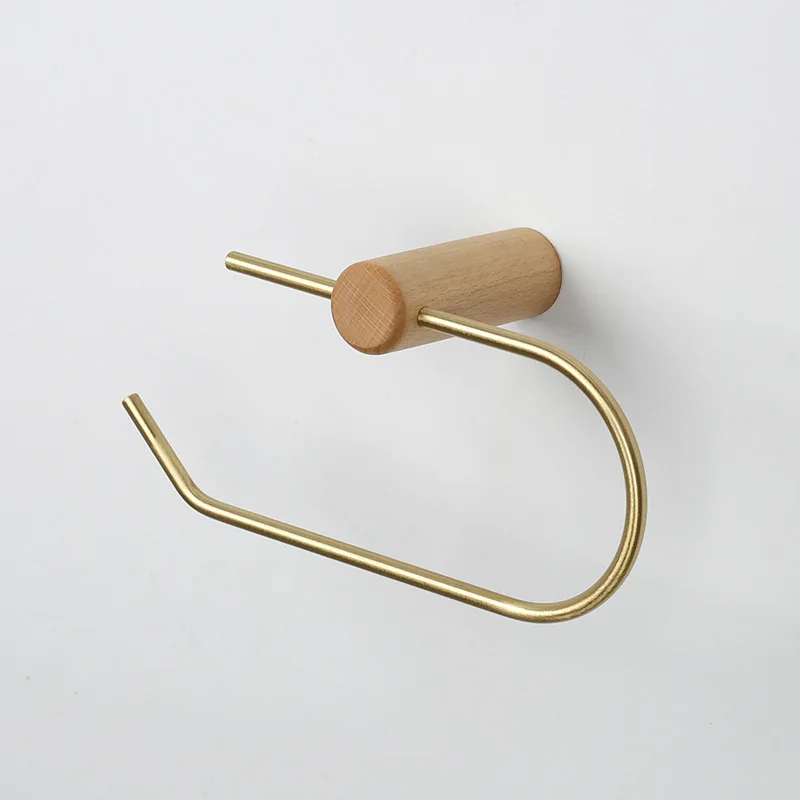 bathroom toilet paper holder wall mount tissue roll hanger bathroom accessories wall paper porta papel higienico wood copper free global shipping