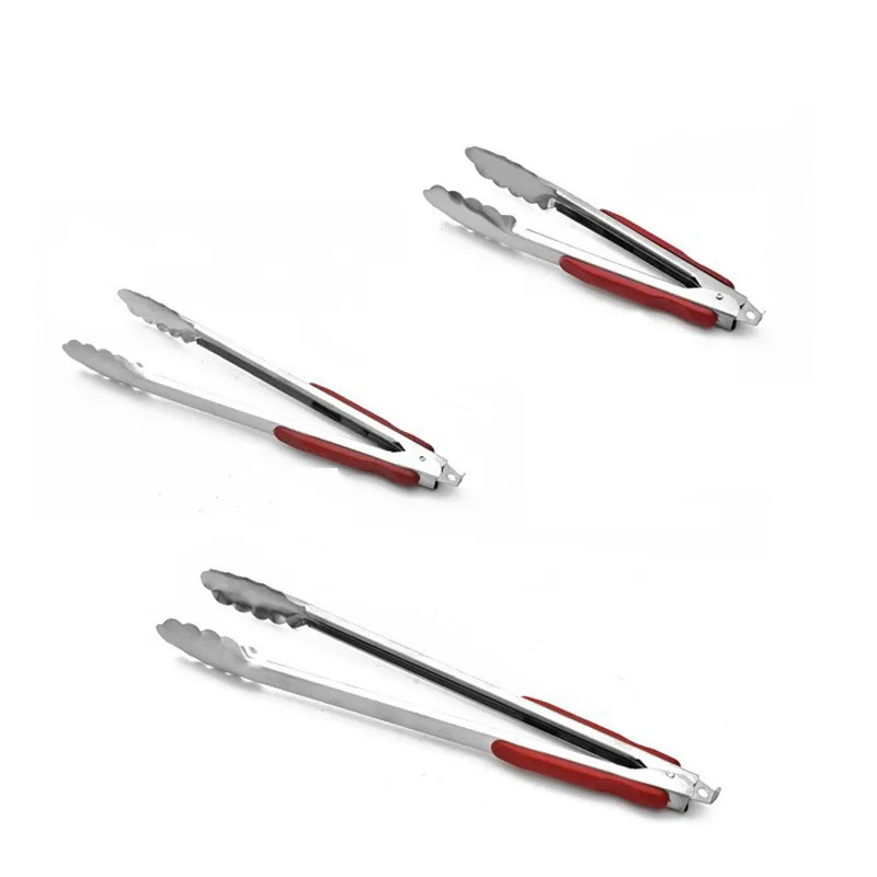 Щипцы из нержавеющей стали для барбекю антипригарные кухонные щипцы
