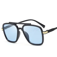 2022 fashion square style clear lenses sunglasses men brand design cheap vintage cool driving sun glasses oculos de sol eyewear