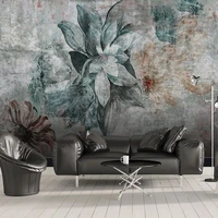 custom decoration 3d wallpaper custom photo mural nordic vintage abstract flower wall painting living room bedroom background