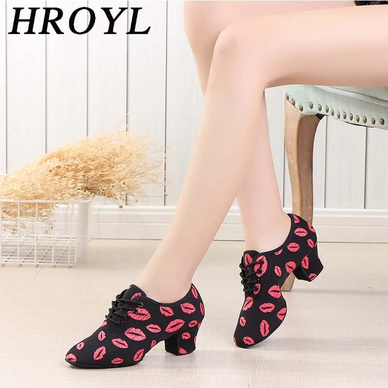 Туфли HROYL мужские для бальных танцев низкий каблук туфли латинских обувь сальсы |