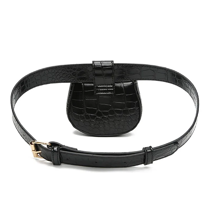 Модные кожаные женские поясные сумки новые с крокодиловым узором съемные