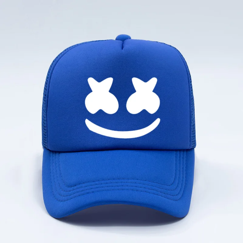 Хлопковые сахарные шляпы Marshmello с принтом лица смешной улыбающийся Dj лето осень бейсбольная шляпа папа женщины Кепка мужчины casquette