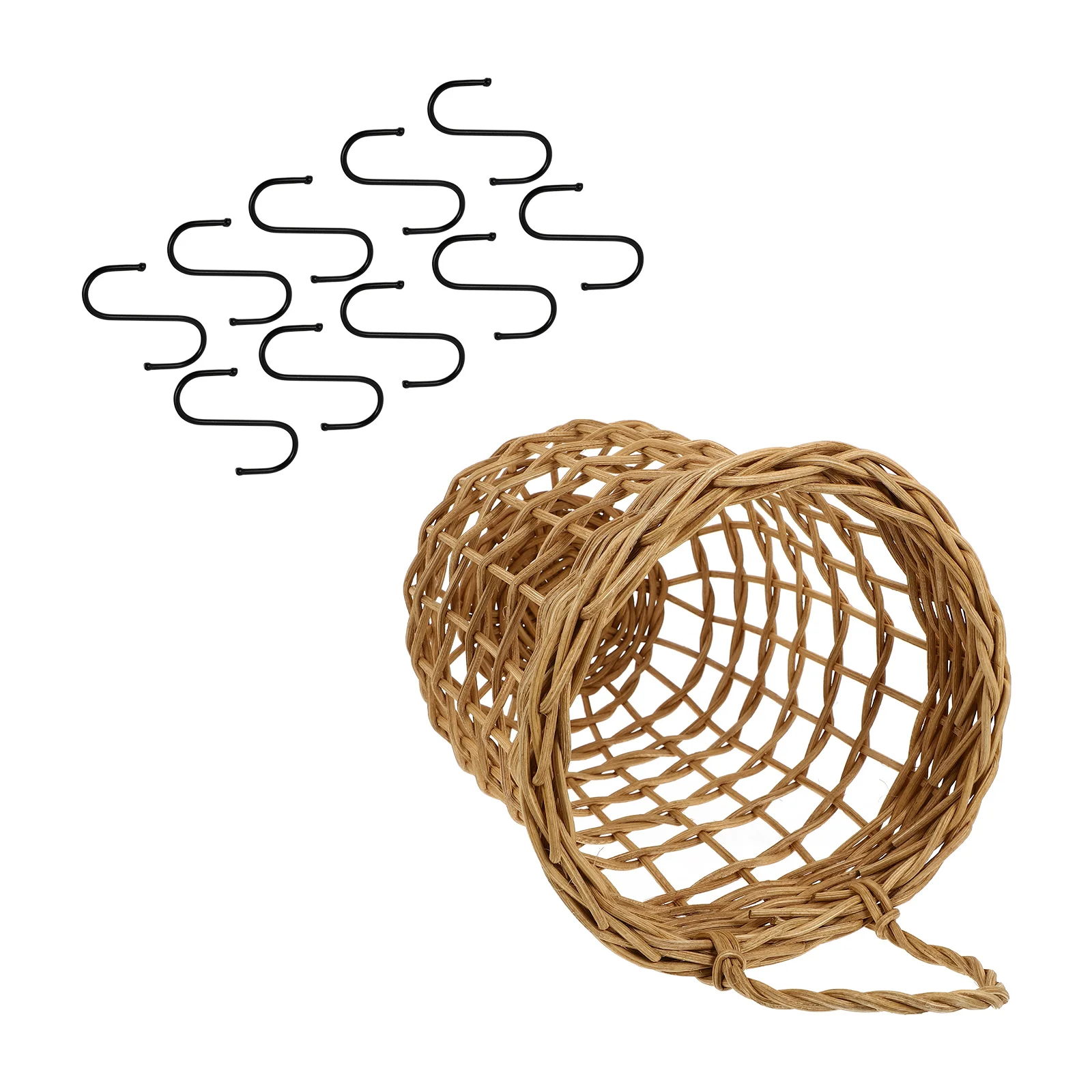 

1 set of Basket Wood Woven Basket Wall Hanging Basket Wall Decor