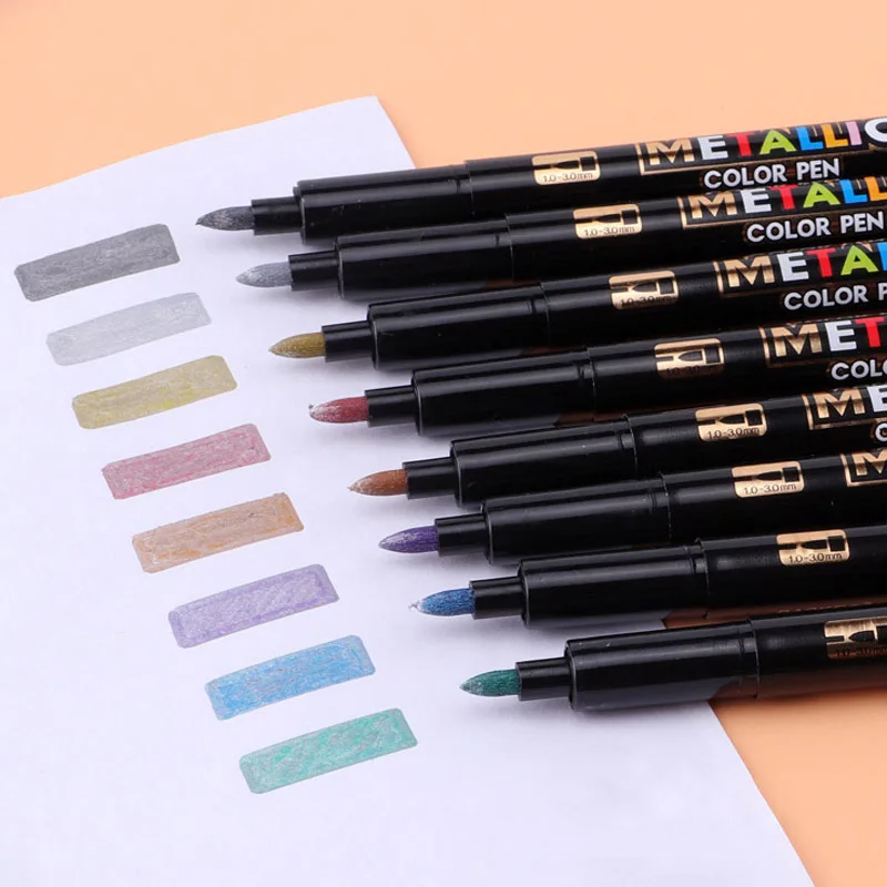 Pens Fabric Permanent Paint Diy Metalic Marker Pens Sharpie Craftwork Pen Art Supplies
