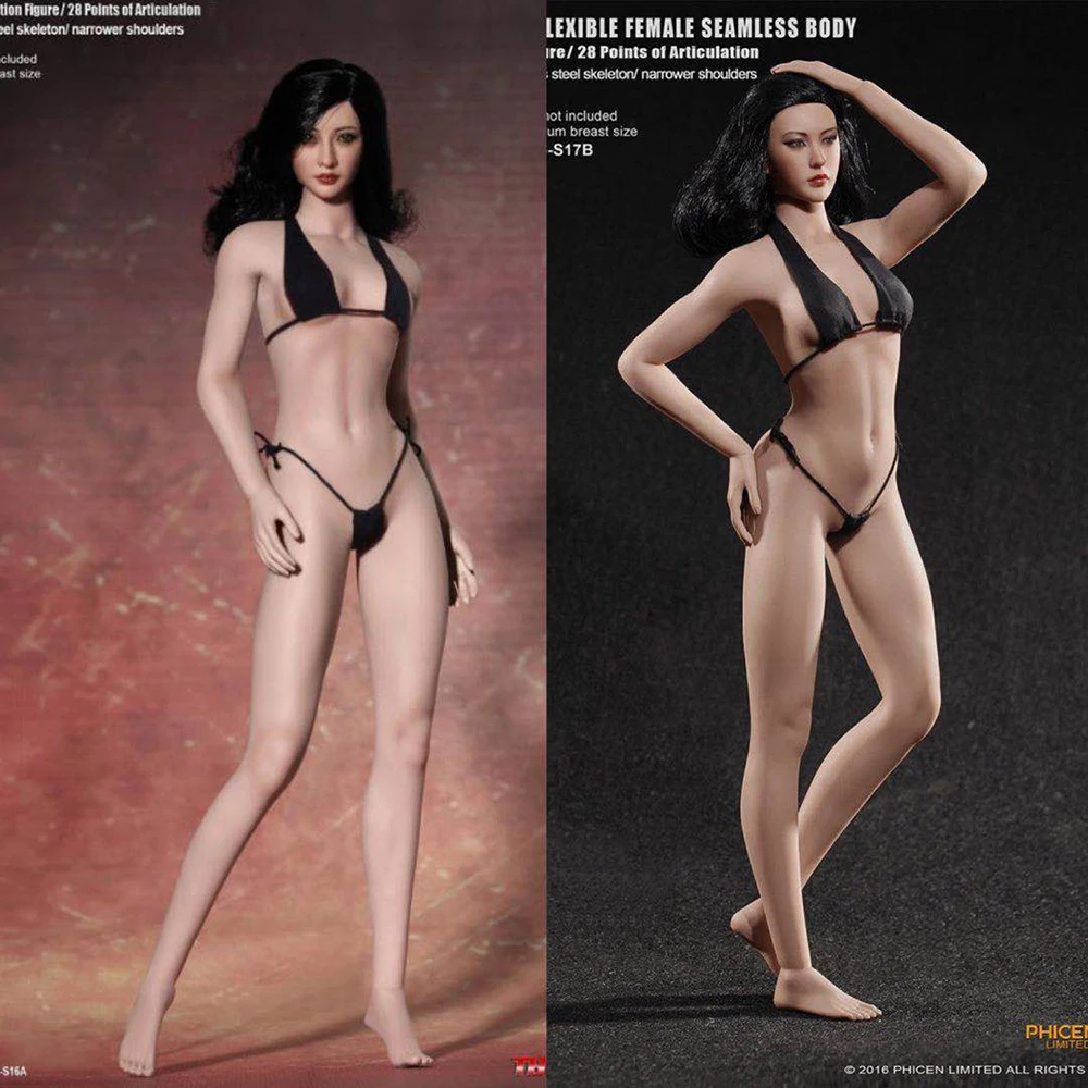 

In Stock TBLeague S16A S17B 1/6 Female Super Flexible Seamless Body narrow shoulde Medium Breast Suntan/Pale Action Figure Doll