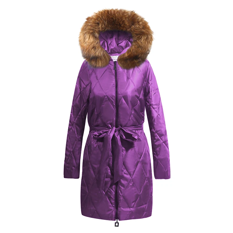

WEIMIS 2021 NEW Fur Warm Hooded Long Down Parkas Women Jacket Winter Coat Padded Jacket Women Winter Jacket Coat Female Zipper