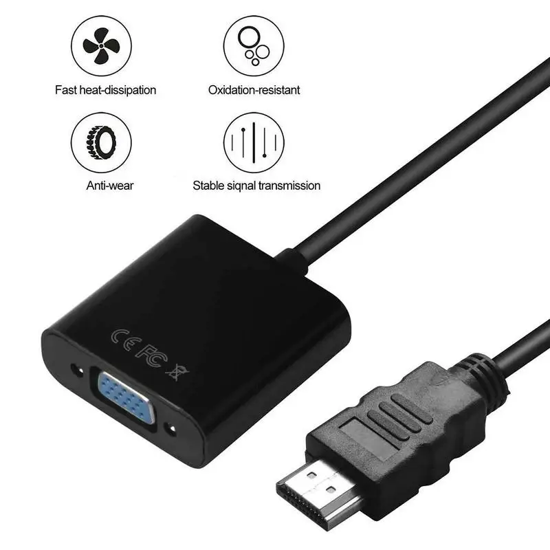 Адаптер HDMI VGA адаптер 1080P конвертер штекера штекер для PS4 с видео и аудио кабелем