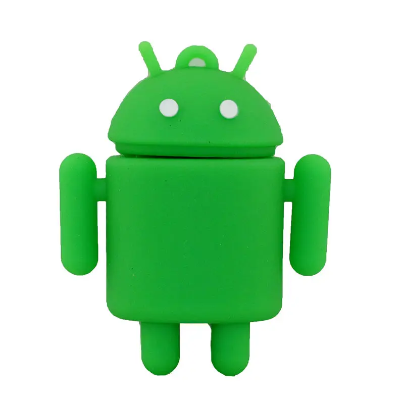 Реальная емкость флеш-накопитель мультфильм милый Android Робот 4 Гб 8G16GB USB флеш-накопитель Забавный BB8 Монстр карта памяти Флешка подарки - Цвет: 01 Green
