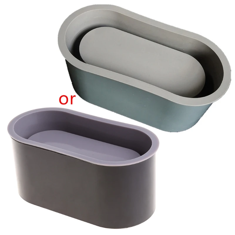 

Handmade Concrete Flowerpot Mold Big Oval Resin Plant Mold Silicone Molds DIY Concrete Flower Pot Mould Art Craft Tools