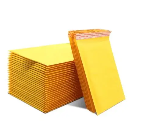 100 шт. желтые конверты из крафт пузырьков пакеты для почтовых отправлений