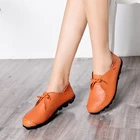 Женские туфли-оксфорды, на плоской подошве, из натуральной кожи, на шнурках, на весну 2019