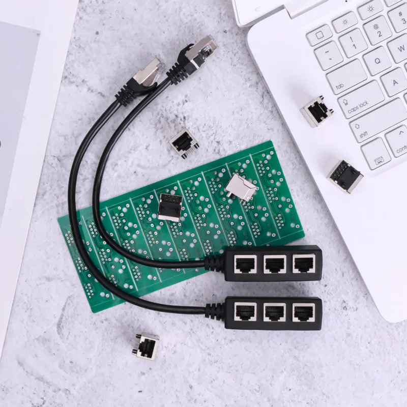RJ45 a point three Ethernet Network 1 Male To 3 Female Connector Splitter Adapter for cable pc computer Cable | Компьютеры и офис
