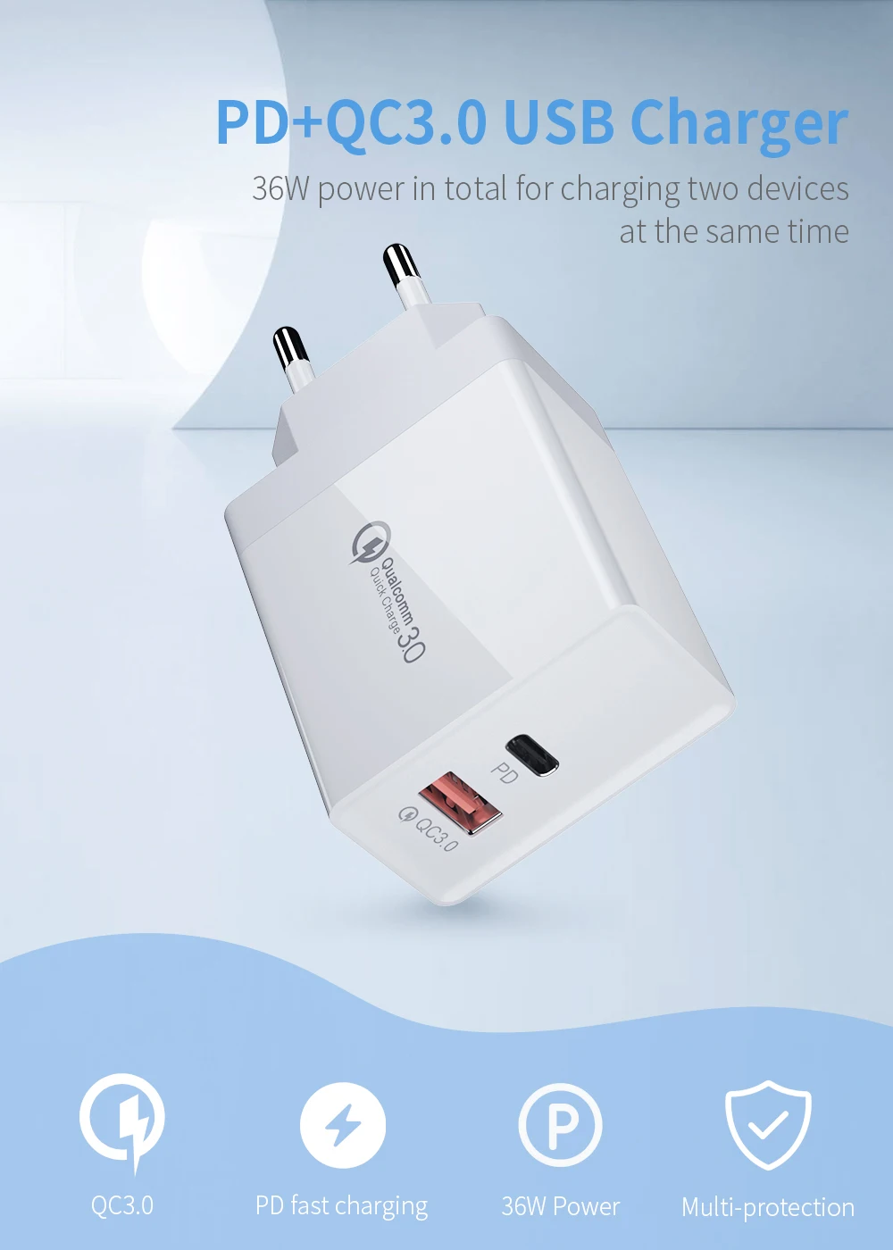 Usb type C PD зарядное устройство адаптер для iPhone 8 Быстрая зарядка QC3.0 Быстрая зарядка ЕС США вилка настенный мобильный телефон зарядное устройство для samsung htc