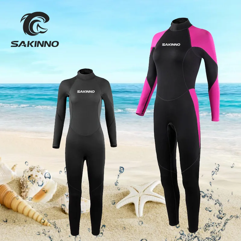 2MM Women Full Body Long Sleeve Scuba Spearfishing Diving Suit Keep Warm Snorkeling Neoprene Water Sport Hunting Swim WetSuits