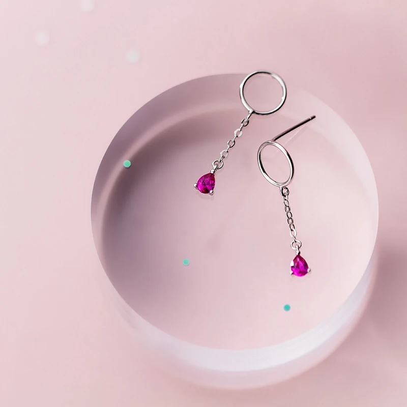 Colusiwei 925 Стерлинговое серебро круглые геометрические Висячие серьги для женщин